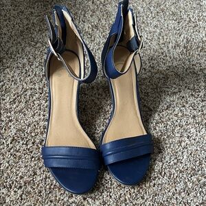 Charming Charlie Deep Blue Strappy Heels